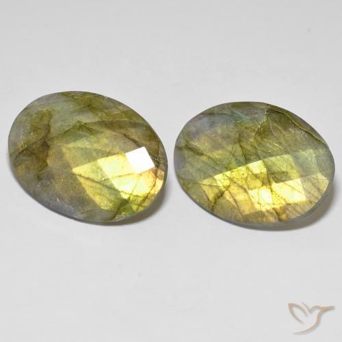 32.72 ct Oval Checkerboard Labradorite, 25.4 x 18.2 mm From Madagascar, Photo A
