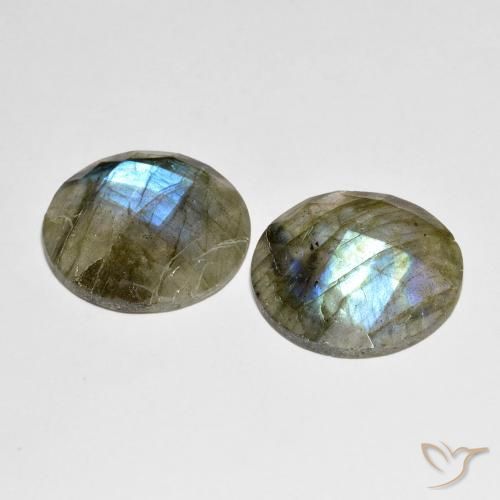 Labradorite Gemstones in 20 mm (calibrated) Size for Sale, Labradorite Stones in Multicolor Color