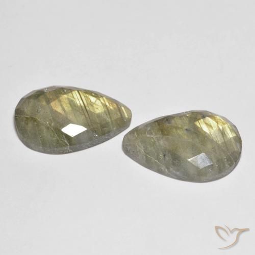 Labradorite Gemstones in 20 x 15 mm (calibrated) Size for Sale, Labradorite Stones in Multicolor Color