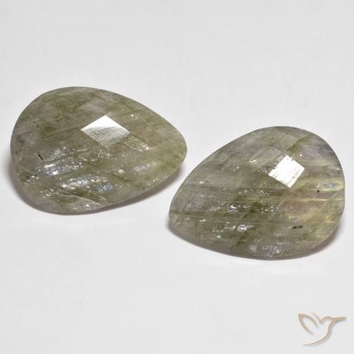 22.06 ct Pear Checkerboard Labradorite, 22.2 x 16.1 mm From Madagascar, Photo A