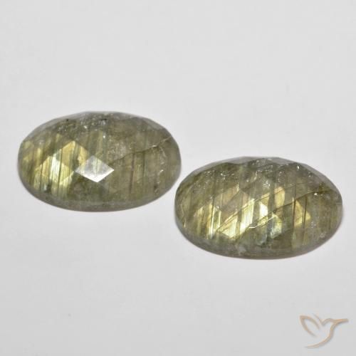 Labradorite Gemstones in 20 x 15 mm (calibrated) Size for Sale, Labradorite Stones in Multicolor Color