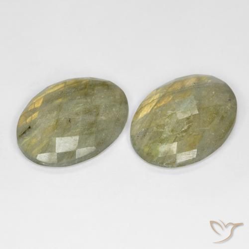 Labradorite Gemstones in 20 x 15 mm (calibrated) Size for Sale, Labradorite Stones in Multicolor Color