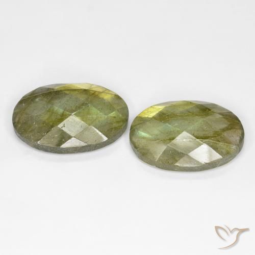 Labradorite Gemstones in 18 x 13 mm (calibrated) Size for Sale, Labradorite Stones in Multicolor Color