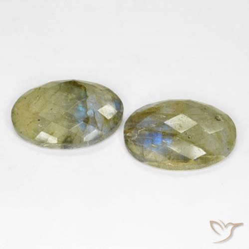 Labradorite Gemstones in 20 x 13.1 mm Size for Sale, Labradorite Stones in Multicolor Color