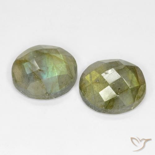 Labradorite Gemstones in 12 mm (calibrated) Size for Sale, Labradorite Stones in Multicolor Color