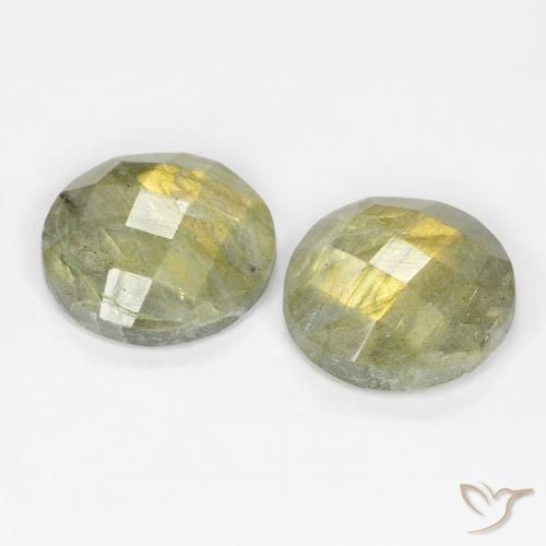 Labradorite Gemstones in 12 mm (calibrated) Size for Sale, Labradorite Stones in Multicolor Color