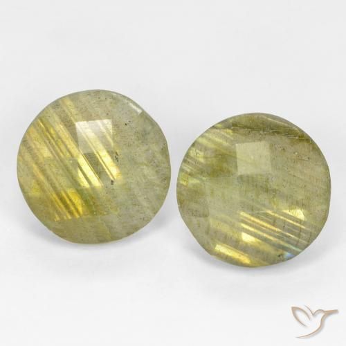 9.66 ct Round Checkerboard Labradorite, 12.2 mm From Madagascar, Photo A