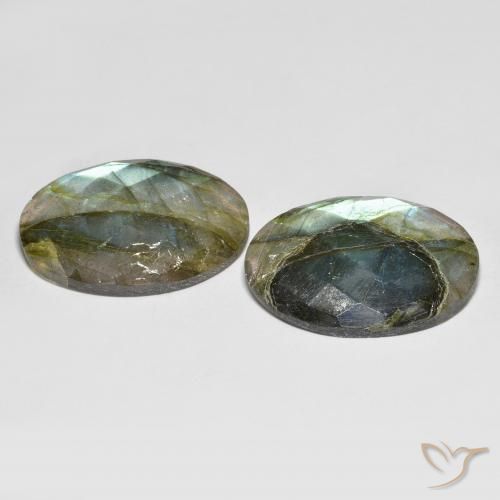 Labradorite Gemstones in 25 x 18 mm (calibrated) Size for Sale, Labradorite Stones in Multicolor Color