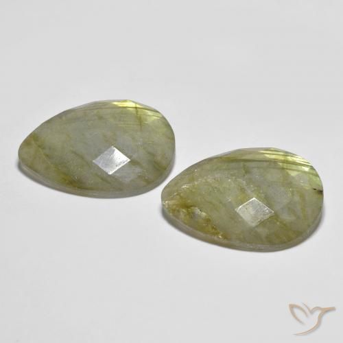 Labradorite Gemstones in 20 x 15 mm (calibrated) Size for Sale, Labradorite Stones in Multicolor Color