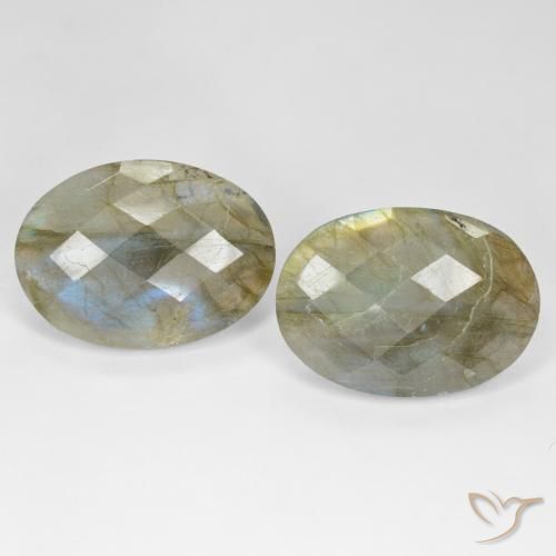 26.21ctw Natural Multicolor Labradorite, Oval, Translucent