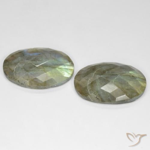 Labradorite Gemstones in 22.5 x 16.3 mm Size for Sale, Labradorite Stones in Multicolor Color