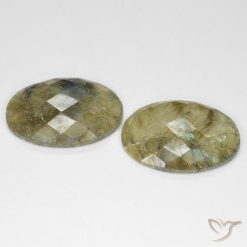 Labradorite Gemstones in 22.1 x 16.2 mm Size for Sale, Labradorite Stones in Multicolor Color