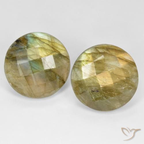 17.09ctw Natural Multicolor Labradorite, Round, Translucent