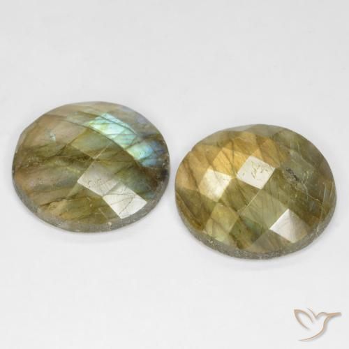Labradorite Gemstones in 16 mm (calibrated) Size for Sale, Labradorite Stones in Multicolor Color
