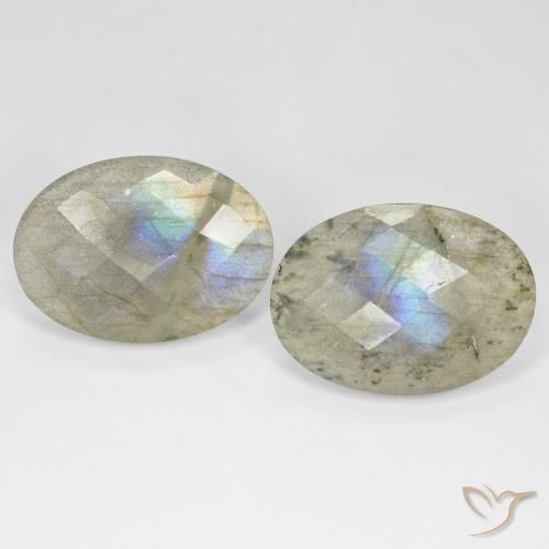 23.01ctw Natural Multicolor Labradorite, Oval, Translucent