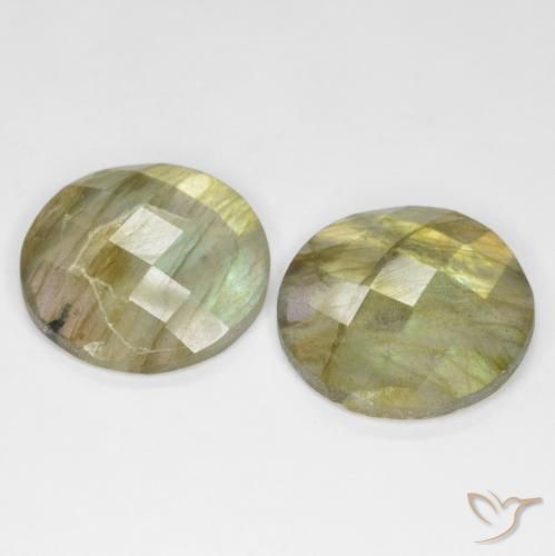 Labradorite Gemstones in 16 mm (calibrated) Size for Sale, Labradorite Stones in Multicolor Color