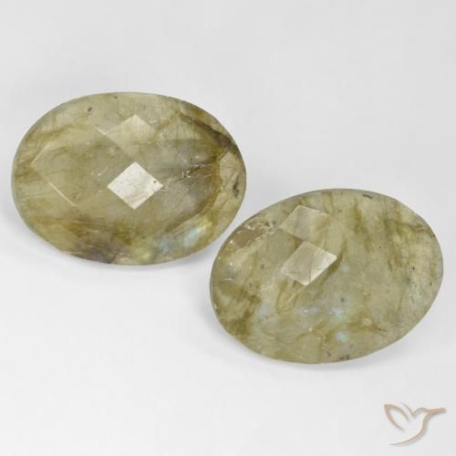 23.45 ct Oval Checkerboard Labradorite, 22.3 x 16.3 mm From Madagascar, Photo A