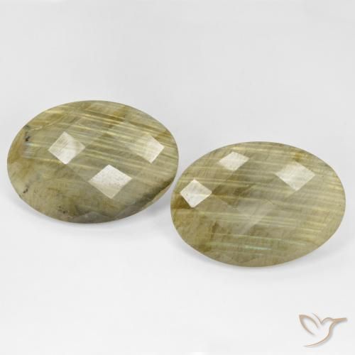 30.12ctw Natural Multicolor Labradorite, Oval, Translucent