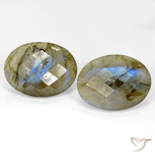 21.18ctw Natural Multicolor Labradorite, Oval, Translucent