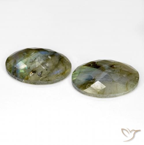 Labradorite Gemstones in 20 x 15 mm (calibrated) Size for Sale, Labradorite Stones in Multicolor Color