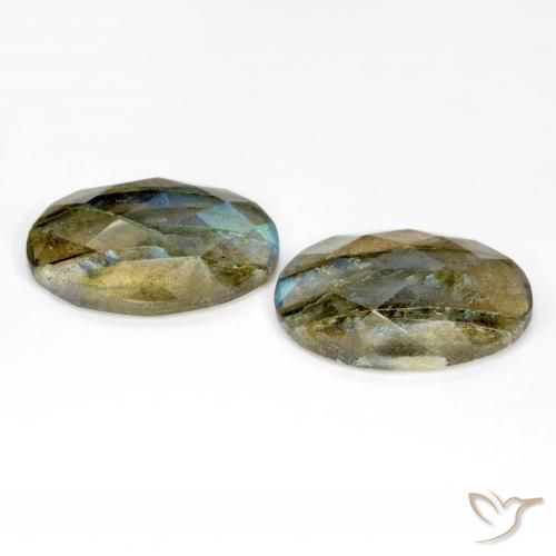 Labradorite Gemstones in 18 x 13 mm (calibrated) Size for Sale, Labradorite Stones in Multicolor Color
