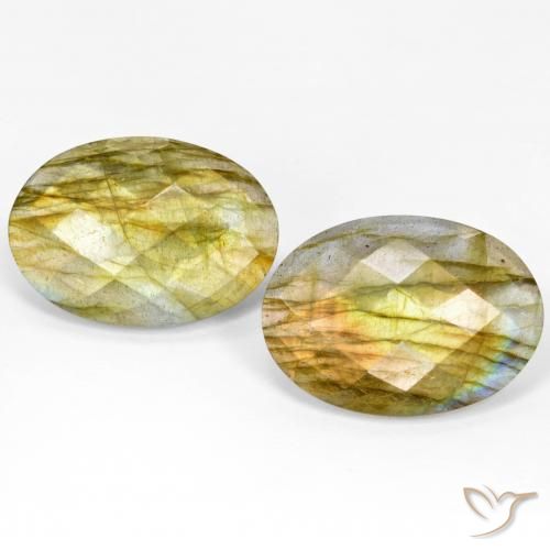 28.72 ct Oval Checkerboard Labradorite, 25.2 x 18.1 mm From Madagascar, Photo A