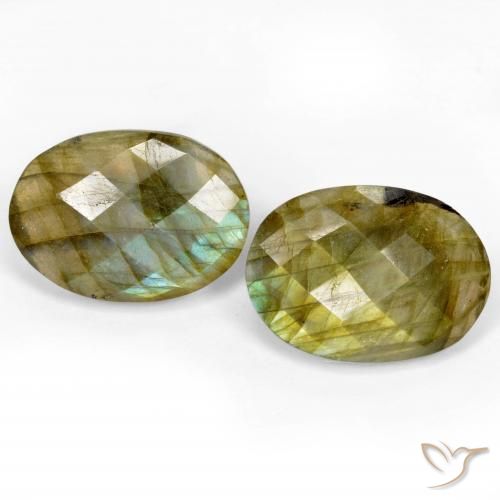 23.76 ct Oval Checkerboard Labradorite, 21.3 x 15.4 mm From Madagascar, Photo A