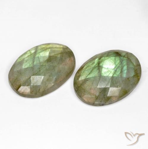 Labradorite Gemstones in 20 x 15 mm (calibrated) Size for Sale, Labradorite Stones in Multicolor Color