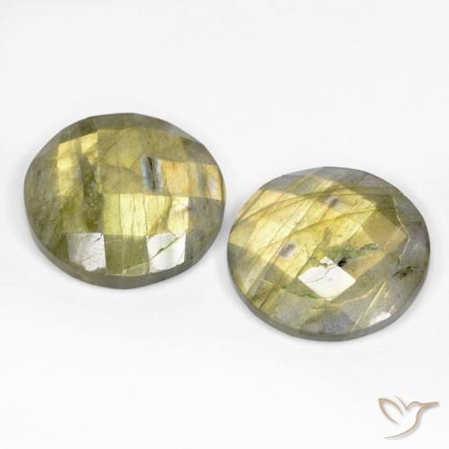 Labradorite Gemstones in 16 mm (calibrated) Size for Sale, Labradorite Stones in Multicolor Color
