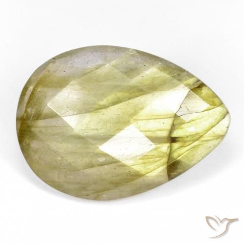 10.67ct Natural Multicolor Labradorite, Pear Shape, Translucent