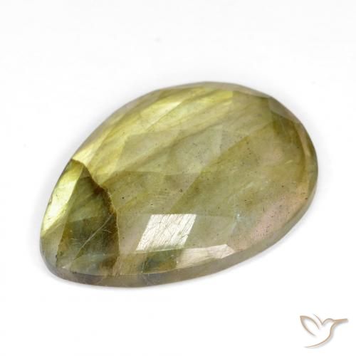 Labradorite Gemstone in 22.3 x 16.2 mm Size for Sale, Labradorite Stone in Multicolor Color