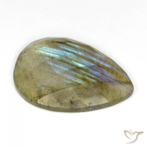 Labradorite Gemstone in 21.9 x 16 mm Size for Sale, Labradorite Stone in Multicolor Color