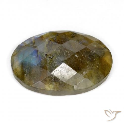 Labradorite Gemstone in 21.1 x 15.7 mm Size for Sale, Labradorite Stone in Multicolor Color