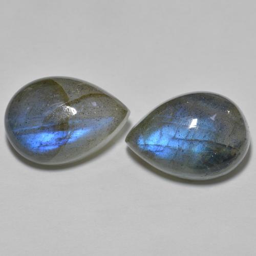 4 Pieces Labradorite Untreated Natural Blue Fire Labradorite Oval Cabochon Gemstones Lot ~ 231 Carats