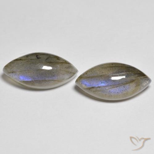 10.18 ct Marquise Labradorite, 15.9 x 7.8 mm From Madagascar, Photo A