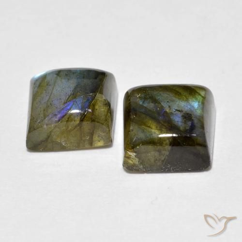 Labradorite Gemstones in 7 x 7 mm (calibrated) Size for Sale, Labradorite Stones in Multicolor Color