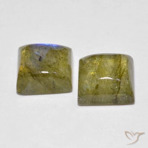 Labradorite Gemstones in 7 x 7 mm (calibrated) Size for Sale, Labradorite Stones in Multicolor Color