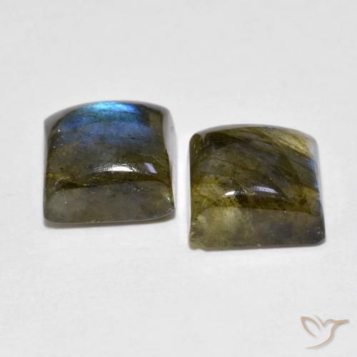 Labradorite Gemstones in 7 x 7 mm (calibrated) Size for Sale, Labradorite Stones in Multicolor Color