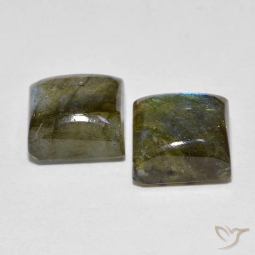 Labradorite Gemstones in 7.3 x 7.1 mm Size for Sale, Labradorite Stones in Multicolor Color