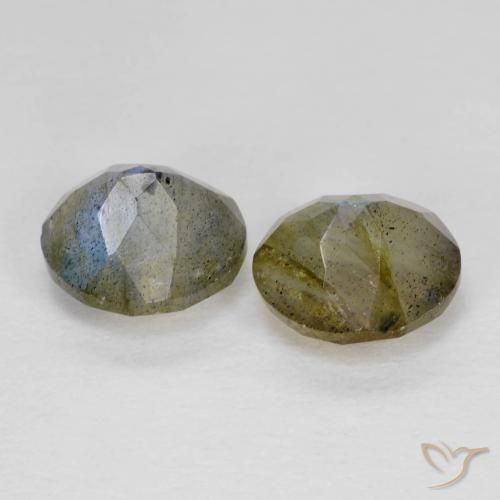 Labradorite Gemstones in 7 x 6.1 mm Size for Sale, Labradorite Stones in Multicolor Color