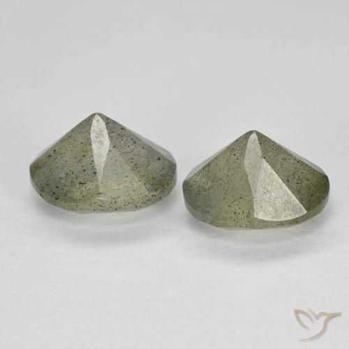 Labradorite Gemstones in 7.1 x 6 mm Size for Sale, Labradorite Stones in Multicolor Color