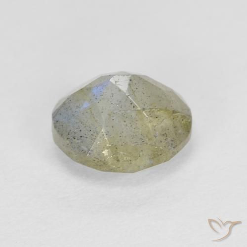 Labradorite Gemstone in 7.2 x 6.2 mm Size for Sale, Labradorite Stone in Multicolor Color