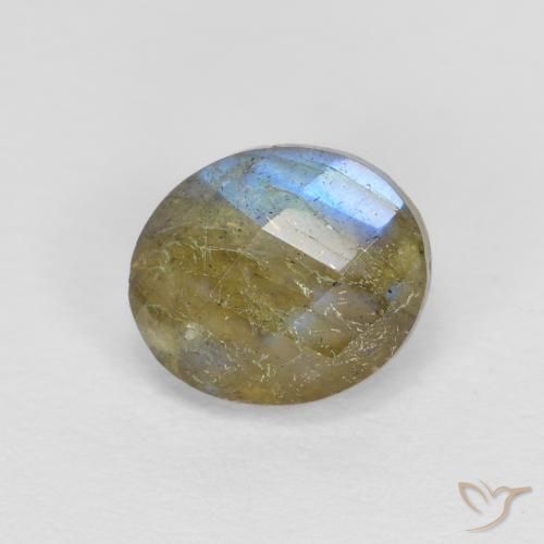 1.26ct Natural Multicolor Labradorite, Oval, Translucent