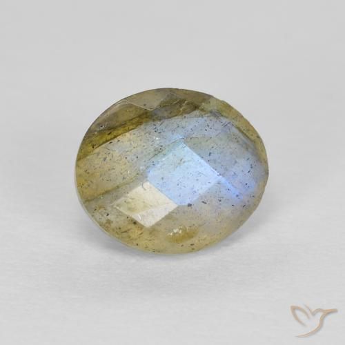 1.22ct Natural Multicolor Labradorite, Oval, Translucent