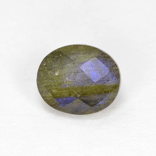 7,2 x 6mm Labradorite multicolore Ovale checkerboard dal Madagascar, peso di 1,11 ct, pietra preziosa naturale non trattati in purezza Translucent, Labradorite 1pz - il colore è Multicolore, durezza Mohs di 6 - 6,5, ID prodotto: 648994, Photo A