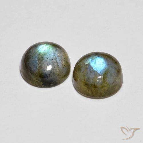 Labradorite Gemstones in 8 mm (calibrated) Size for Sale, Labradorite Stones in Multicolor Color