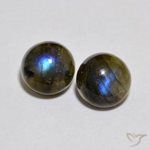 4.83 ct Round Labradorite, 8.1 mm From Madagascar, Photo A