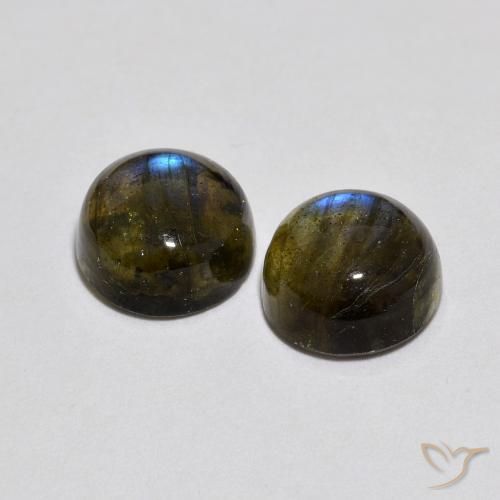 Labradorite Gemstones in 8 mm (calibrated) Size for Sale, Labradorite Stones in Multicolor Color