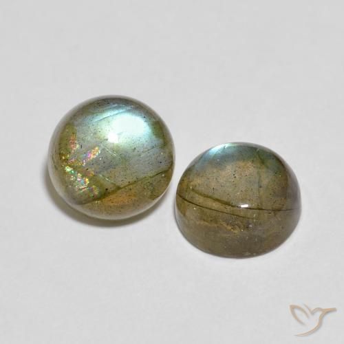 4.61 ct Round Labradorite, 8.2 mm From Madagascar, Photo A