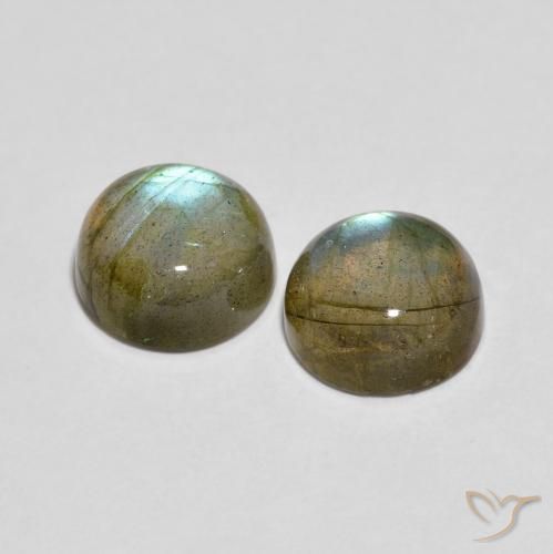 Labradorite Gemstones in 8 mm (calibrated) Size for Sale, Labradorite Stones in Multicolor Color